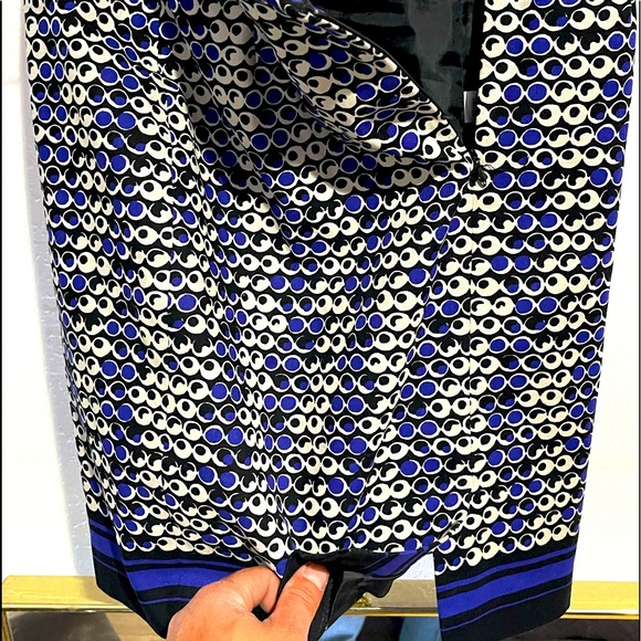 Ann Taylor Petite Black, White, Blue Skirt - Picture 3 of 13